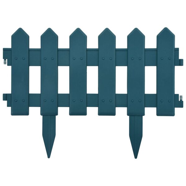 vidaXL Bordures de pelouse 25 pcs Vert 10 m PP