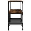 vidaXL Chariot de cuisine chêne fumé 100x50x95 cm bois d'ingénierie