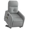 vidaXL Fauteuil inclinable de massage gris clair tissu