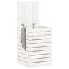 vidaXL Panier à linge blanc 44x44x66 cm bois massif de pin