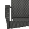 vidaXL Chaises de jardin lot de 4 avec coussins R&eacute;sine tress&eacute;e Noir