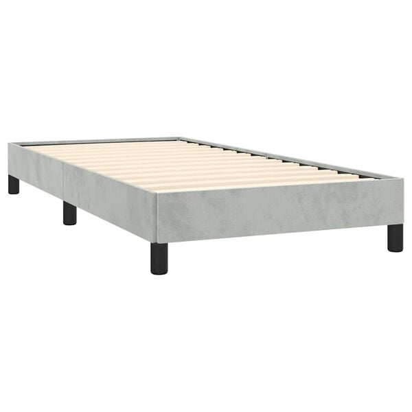 vidaXL Cadre de lit sans matelas gris clair 100x190 cm velours