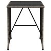 vidaXL Ensemble de bistro 3 pcs avec coussins gris r&eacute;sine tress&eacute;e