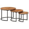vidaXL Tables gigognes 3 pcs bois massif d'acacia