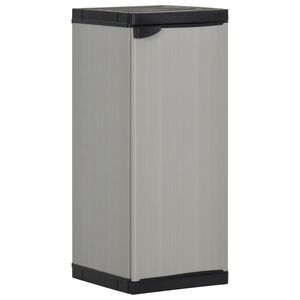 vidaXL Armoire de rangement de jardin 1 &eacute;tag&egrave;re Gris/noir 35x40x85 cm