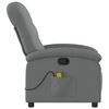 vidaXL Fauteuil de massage inclinable gris fonc&eacute; tissu