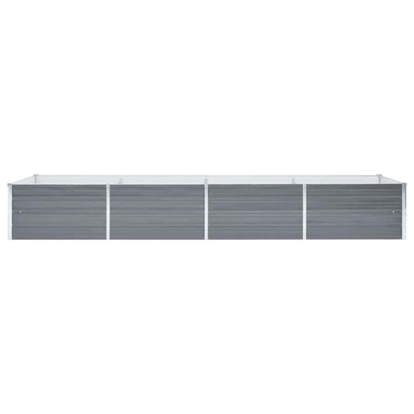 vidaXL Lit sur&eacute;lev&eacute; de jardin Acier galvanis&eacute; 320x80x45 cm Gris