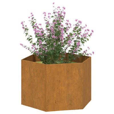 vidaXL Jardinière Rouillé 60x60x45 cm Acier corten