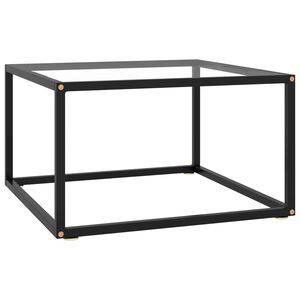 vidaXL Table basse Noir avec verre tremp&eacute; 60x60x35 cm