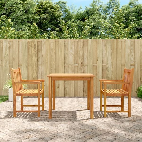 vidaXL Ensemble &agrave; manger de jardin 3 pcs Bois d'acacia solide