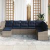 vidaXL Ensemble de Canap&eacute;s avec coussin 8 pcs Gris polyrotin