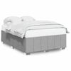 vidaXL Cadre de lit sans matelas gris clair tissu