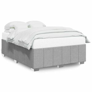 vidaXL Cadre de lit sans matelas gris clair tissu