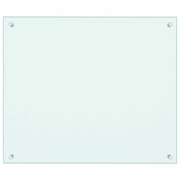 vidaXL Dosseret de cuisine Blanc 70x60 cm Verre tremp&eacute;