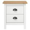 vidaXL Tables de chevet Hill 2 pcs Blanc 46x35x49,5 cm Bois pin solide