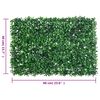&nbsp;vidaXL Cl&ocirc;ture &agrave; feuilles d'arbustes artificiels 24 pcs Vert 40x60 cm