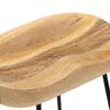 vidaXL Tabourets de bar Gavin lot de 2 bois de manguier solide