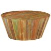 vidaXL Table basse &Oslash;65x31 cm Bois de r&eacute;cup&eacute;ration massif