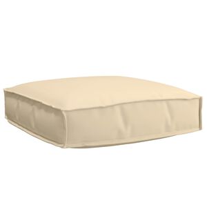 vidaXL Coussin Beige 60 x 60 x 12 cm Tissu Oxford