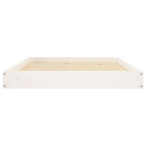 vidaXL Lit pour chien Blanc 101,5x74x9 cm Bois de pin solide