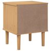 vidaXL Table de chevet SENJA aspect de rotin marron bois de pin massif