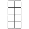 vidaXL Porte coulissante Aluminium et verre ESG 102,5x205 cm Noir