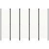 vidaXL Cloison de s&eacute;paration 5 panneaux Blanc 250x180 cm