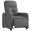 vidaXL Fauteuil inclinable de massage &eacute;lectrique gris fonc&eacute; tissu