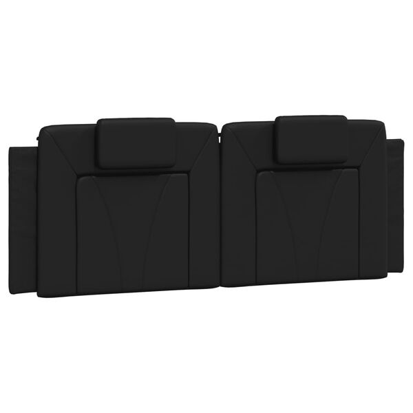 vidaXL Coussin de tête de lit Viana noir 137 cm similicuir
