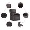 vidaXL Fauteuil inclinable électrique marron cuir véritable