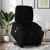 vidaXL Fauteuil inclinable de massage noir tissu