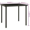 vidaXL Table &agrave; d&icirc;ner d'ext&eacute;rieur Anthracite 80x80x72 cm Verre et acier