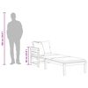vidaXL Chaise longue avec 1 accoudoir Gris fonc&eacute; Bois d'acacia solide