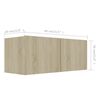 vidaXL Meubles TV 4 pcs Ch&ecirc;ne sonoma 80x30x30 cm Bois d'ing&eacute;nierie