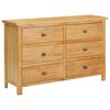 vidaXL Commode 105x33,5x73 cm Bois de ch&ecirc;ne massif