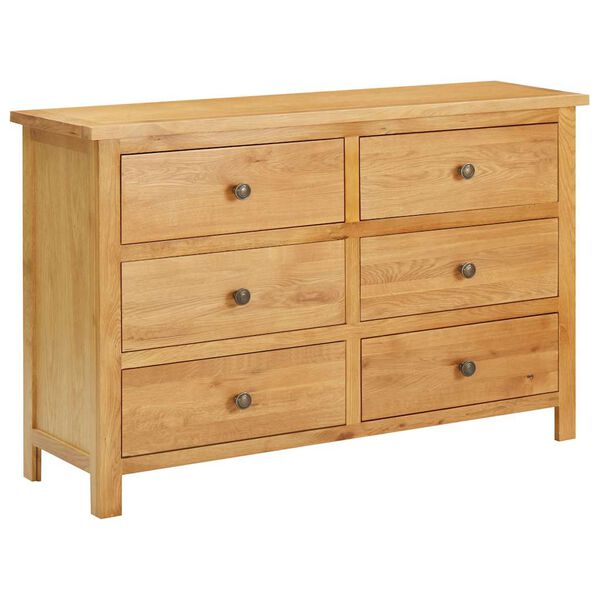 vidaXL Commode 105x33,5x73 cm Bois de ch&ecirc;ne massif