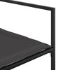 vidaXL Chaises de jardin et coussins lot de 4 noir acier et textilène