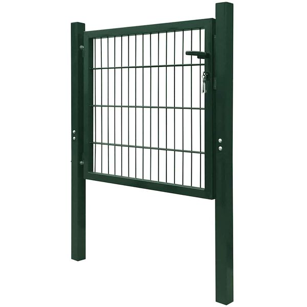 vidaXL Portillon Acier Vert 105x150 cm