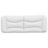 vidaXL Coussin de tête de lit Hvar blanc 137 cm similicuir