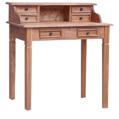 vidaXL Bureau avec tiroirs 90x50x101 cm Bois de récupération solide