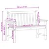 vidaXL Banc de jardin Noir 120 x 59 x 88 cm HDPE