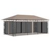 vidaXL Belv&eacute;d&egrave;re avec moustiquaire 6x3x2,73 m Taupe 180 g/m&sup2;
