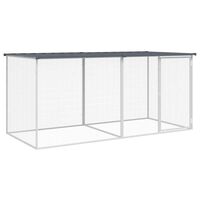 vidaXL Poulailler avec toit anthracite 203x98x90 cm acier galvanisé