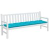 vidaXL Coussin de banc de jardin turquoise 200x50x7 cm tissu