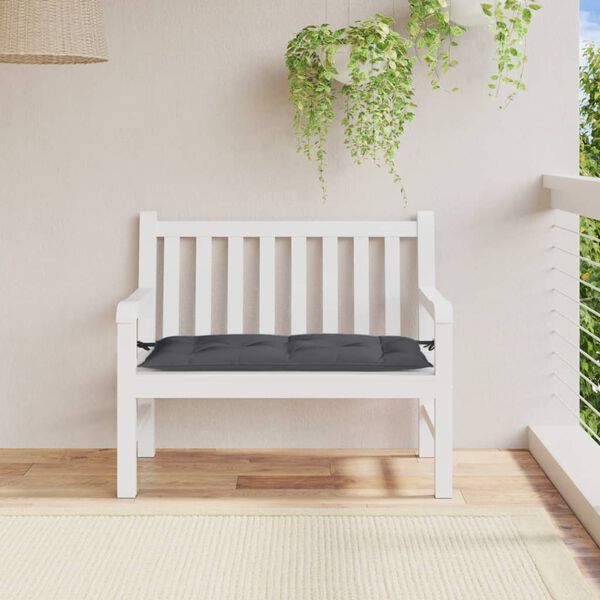 vidaXL Coussin de banc de jardin anthracite m&eacute;lang&eacute; 100x50x7 cm tissu