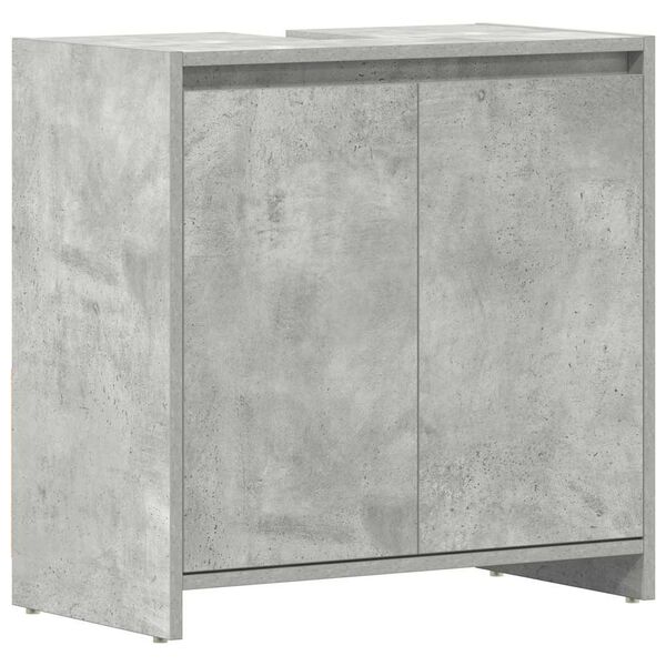 vidaXL Armoire de salle de bain Gris b&eacute;ton 60x33x61 cm Bois ing&eacute;nierie