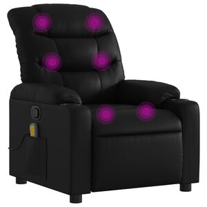 vidaXL Fauteuil de massage inclinable noir similicuir