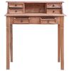 vidaXL Bureau d'écriture et tiroirs 90x50x101 cm bois massif d'acajou