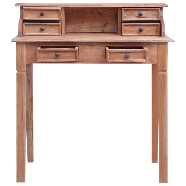 vidaXL Bureau d'écriture et tiroirs 90x50x101 cm bois massif d'acajou