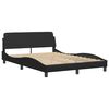 vidaXL Cadre de lit Viana sans matelas noir 137x190 cm similicuir